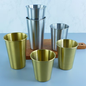 16 أونصة من الفولاذ المقاوم للصدأ أكواب بيرة نصف لتر غير قابلة للكسر معدنية للبار والمطاعم كوب قهوة أكواب - Product Image 5