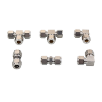 Fitting Tee Ferrule Baja Tahan Karat 304 4MM 6MM 8MM 10MM 12MM 14MM 16MM