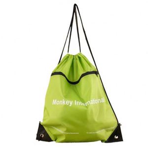 ออกแบบโลโก้ตามสั่ง กระเป๋าของขวัญแบบมีเชือกผูก ทำจากไนลอนรักษ์โลก ดีไซน์ทันสมัย กันน้ำ  กระเป๋าผ้าโพลีเอสเตอร์แบบมีเชือกผูก - Product Image 4