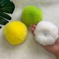 Boules de fourrure synthétique en feutre, fausses fourrures de lapin, boules de peluche de lapin Rex faites à la main pour le bricolage, ornements, pendentifs, accessoires vestimentaires moelleux, vente en gros