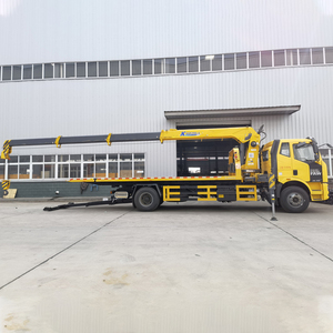 Camion <span class=keywords><strong>grue</strong></span> à plateau FAW de 8 tonnes <span class=keywords><strong>avec</strong></span> <span class=keywords><strong>grue</strong></span> télescopique à vendre - Product Image 4