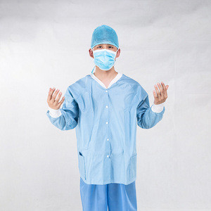 Uniformes de Hospital en Tela No Tejida Spunlace, Puños Tejidos, Bolsillos Personalizados, Unisex, para Médicos, Enfermeras y Pacientes - Product Image 2