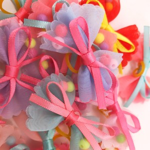 Lazos de Tul Suave Coloridos con Diseño Floral, Accesorios para el Cabello de Perros, Estilo Dulce, Adornos para el Cabello de Mascotas para Todas las Estaciones - Product Image 5