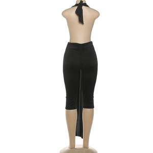 Mono Ajustado <span class=keywords><strong>de</strong></span> <span class=keywords><strong>Moda</strong></span> para Otoño y Primavera, sin Mangas, con Espalda Descubierta, Sexy, con Aberturas, Informal, para Mujer - Product Image 5