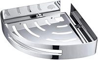 Étagère d'angle murale pour salle de bain, sans perçage, auto-adhésive, à un seul niveau, en métal, design moderne, pour cuisine, chambre, salon