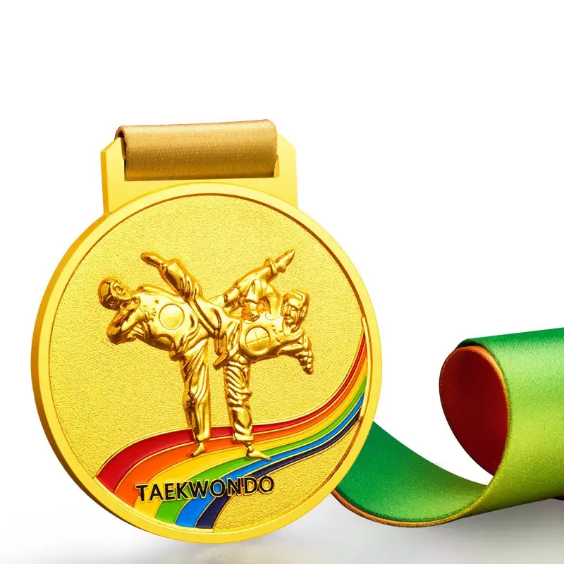 NO quantité minimale de commande — médaille de Marathon en métal direct, plante avec anti bronze plaqué/course, pour le marathon/taekwondo