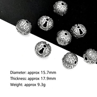 Accessoires de mode rétro DIY : Perles creuses, perles florales, grandes perles Dragon Ball, et éléments décoratifs textuels