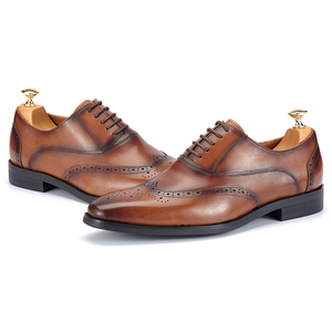 Zapatos Oxford de Alta Calidad para Hombre, Tendencia de Moda 2024, Parte Superior de Cuero Vacuno Negro, Vestidos de Boda Bordados, Impermeables, Formales - Product Image 6