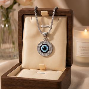 Colgante Ojo Turco Iced Out de Plata 925 con Diamante Moissanita, Joyería de Lujo Estilo Hip Hop para Fiestas y Eventos, Diseño Personalizado para Regalo - Product Image 3