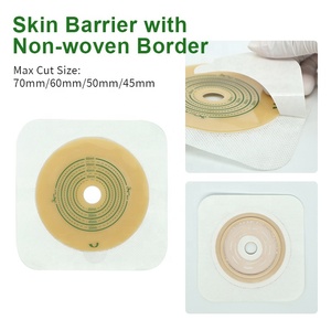 Système de poche de colostomie/ostomie drainable en deux parties, filtre à charbon actif, doublure non tissée/PE, fermeture à pince, tailles 50-70 mm - Product Image 3