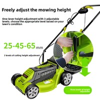 Tondeuse à gazon électrique puissante de 1600 W, type poussé à la main, désherbeur domestique pour jardin et cour