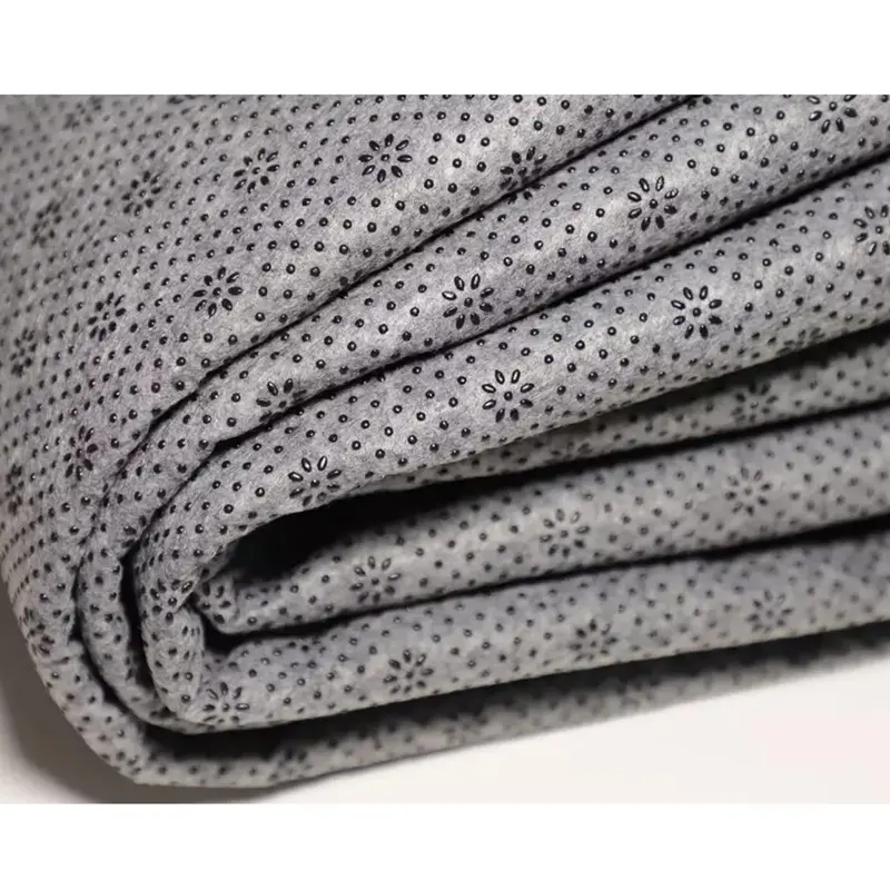 PVC dots 100% polyester needle punched nonwoven mattress backing carpet backing anti slip felt fabric