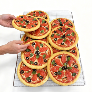 6Inch Pu Pizza Model Tomato Cheese Topping Restaurant Displays Menu Photography Food Italian Meat <b>Sauce</b> Flavor Fake Fast Display - Product Image 1