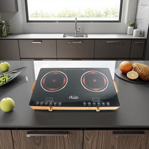 Poêles électriques à deux brûleurs avec boîtier en acier inoxydable <span class=keywords><strong>Installation</strong></span> de comptoir à commande tactile pour la cuisine domestique - Product Image 1