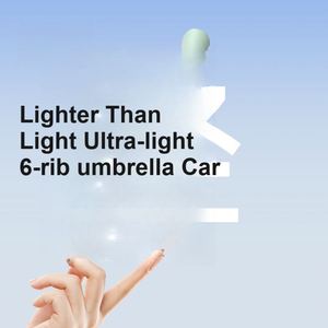 Parapluie ultra-léger 218g à 6 baleines, pliable en 3 sections, anti-UV, avec revêtement noir, pour femme, idéal pour les voyages et la promotion de marque - Product Image 2