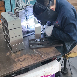 Custom Heavy Duty Sheet Metal Fabrication Ground Mount Metal <strong>Brackets</strong> Wood <strong>Post</strong> Base Plate <strong>Concrete</strong> <strong>Fence</strong> <strong>Post</strong> Support - Product Image 5