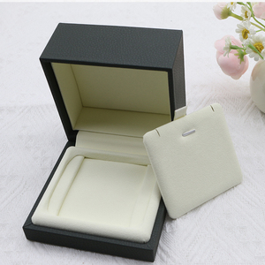 Biểu Tượng Tùy Chỉnh Cao cấp Đồ Trang Sức Bao Bì Hiển Thị Hộp Da Trắng Vòng Đeo Tay <span class=keywords><strong>Bangle</strong></span> Mặt Dây Chuyền Vòng Cổ Hộp Đồ Trang Sức Màu Đen Hộp - Product Image 5