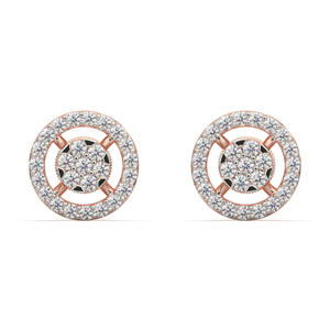 Charming Women's <b>Diamond</b> <b>Earring</b> Silver/Gold/Rose Gold Rhodium Plated Design Brilliant Light Reflection Enhancing Sophisticated - Product Image 1