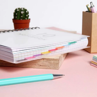 Cahier spirale 10 sujets avec intercalaires à onglets, pages lignées collège, couverture en PP pour prise de notes étudiantes, journalisation et usage quotidien