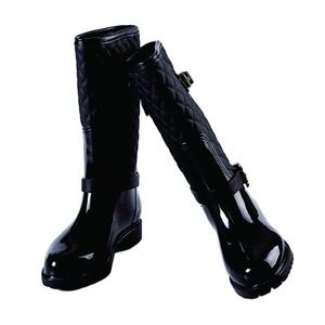 Botas de montar a caballo con logotipo personalizado al por mayor, Botas de lluvia altas para mujer, Botas de lluvia de PVC para mujer para senderismo al aire libre - Product Image 1