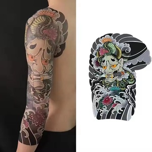 Adult Arm Sleeve Temporary <b>Tattoo</b> Sticker Waterproof Long Lasting Black Body Art Decal Durable <b>Paper</b> Professional Salon Use - Product Image 5