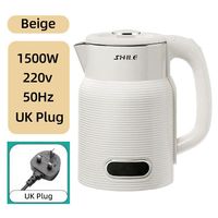 Best-seller 1500W Bouilloire électronique Factory Custom 1.8L Article ménager pour le chauffage de l'eau avec fonction d'arrêt automatique