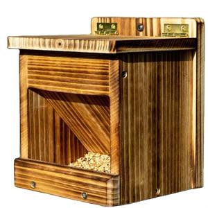 Nid d'oiseau en bois <span class=keywords><strong>unique</strong></span> fait à la main en plein air maison décorative nichoir/mangeoire pour les propriétaires d'animaux domestiques - Product Image 1