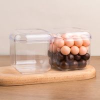 Boîte à gâteau mille-feuilles en plastique PS de qualité alimentaire, transparente, petite, pour tiramisu, mousse au lait de soja, emballage de pâtisserie - Vente en gros