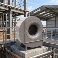 Ventilateur centrifuge industriel 75KW en acier inoxydable sur pied pour collecteur de poussière à turbine à vapeur, moteur AC, OEM/ODM