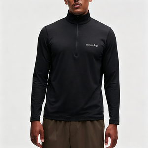 Maglietta da Uomo <span class=keywords><strong>a</strong></span> Maniche Lunghe in Cotone Tinta Unita con Ricamo, Girocollo, Leggera, Casual, Estiva, per Palestra e Allenamento - Product Image 4