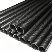 Tube en fibre de carbone durable 3K Twill Mat Brillant Forme personnalisée CNC Coude Cannelé Vente en gros pour Cadre Structurel
