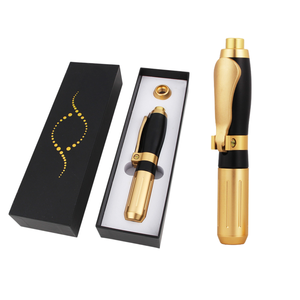 Vente chaude 2026 Stylo 2-en-1 Hyalur Pen avec embout, Or Noir, pour <span class=keywords><strong>injection</strong></span> sans aiguille d'<span class=keywords><strong>acide</strong></span> <span class=keywords><strong>hyaluronique</strong></span>, repulpeur et combleur de lèvres portable - Product Image 2
