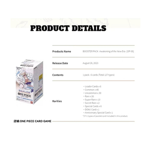 Caja de Sobres OP-05 Awakening of the New Era de <span class=keywords><strong>One</strong></span> <span class=keywords><strong>Piece</strong></span> con Cartas Raras, Versión Japonesa, Juego de Cartas Coleccionables de <span class=keywords><strong>Anime</strong></span> - Product Image 6