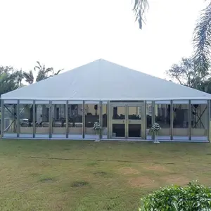 Alüminyum düğün etkinlikleri için çadır çerçeve kilisesi tasarlanmış büyük parti marquee see through
