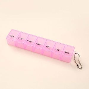 Hot Sale <b>Small</b> Keychain Day Box Promotional Medicine Pill Case 7 Compartments Vitamin Holder Supplement - Product Image 6