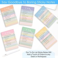 Bloc-notes A5 pour liste de tâches, planificateur quotidien, organiseur de tâches, couleurs pastel mignonnes, papeterie de bureau et scolaire, pour prise de notes en gros