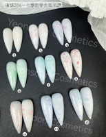 Nouveauté : Gel de construction Confetti Flakes Série 354 Blanc Lait, Gel UV pour extension d'ongles pour salon professionnel et DIY à domicile