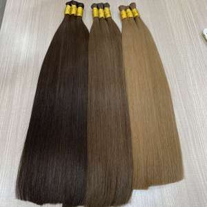 Extensiones de Cabello Humano Lacio/Rizado a Granel 100% Virgen Vietnamita al Por Mayor en Varios Colores - Product Image 3