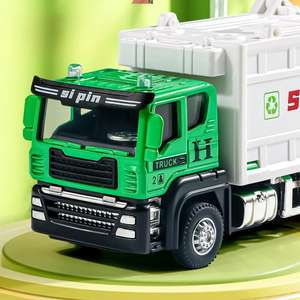 Yuglow Kids Ensemble de jouets camions de voirie et de pompiers en métal moulé sous pression, modèles <span class=keywords><strong>camion</strong></span> benne et <span class=keywords><strong>camion</strong></span> à jet d'eau pour garçons - Product Image 6