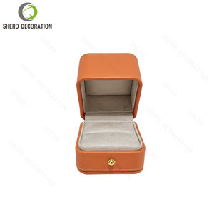 Boîte à bijoux pour femmes en cuir de luxe vert émeraude sur mesure en gros, double emballage pour anneaux, boîte d'emballage pour boucles d'oreilles, bouton - Product Image 3