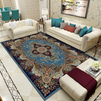 Tapis moderne pour salon et chambre à coucher, imprimé floral, lavable en machine, en polyester