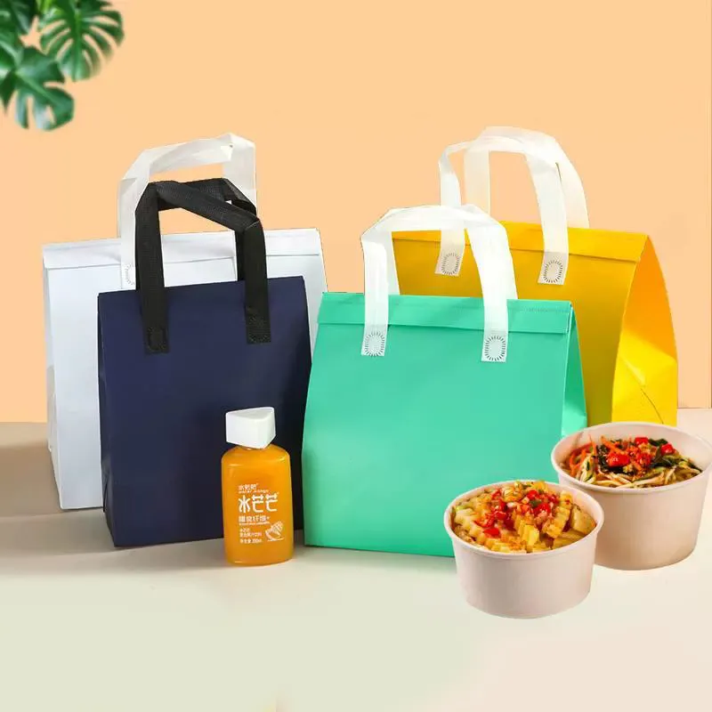 Bolsas Térmicas Personalizadas para Entrega de Alimentos, Enfriador de Bebidas, Bolsa de Mano Aislante para Pasteles