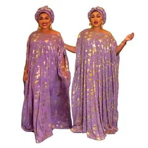 YQY220208 Latest Design Batwing Kangas Plus Size Maxi Dress Bead Loose Women Abaya Sequin African Women Dresses