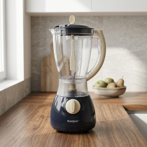 Frullatore Elettrico Domestico Kooper 1.8L, 4 Velocità con Funzione Pulse, 350W, Blu e Avorio, Silenzioso, per Tritare Ghiaccio, Spina UK 220V, 4 Lame - Product Image 2