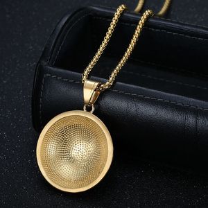 Collar con Colgante <span class=keywords><strong>de</strong></span> Balón <span class=keywords><strong>de</strong></span> Fútbol <span class=keywords><strong>de</strong></span> Acero Inoxidable Chapado en <span class=keywords><strong>Oro</strong></span> <span class=keywords><strong>de</strong></span> 18K con Diamantes CZ, Joyería Hip Hop, Regalo - Product Image 6