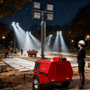 Torre de luz LED con ajuste de temperatura de color para operaciones mineras - Product Image 1