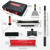 Offre Spéciale : Kit de 8 Outils de Peinture et de Réparation pour Intérieur et Extérieur – Rouleau, Brosse, Raclette et Texture Murale avec Boîte à Outils