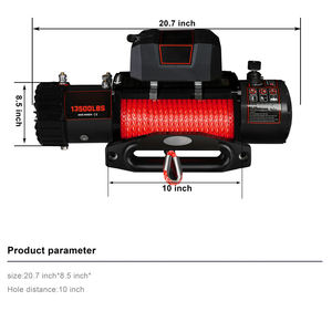 Vente en gros d'équipements tout-terrain 4x4, <span class=keywords><strong>treuil</strong></span> électrique 13500LB 12V/24V 4WD, <span class=keywords><strong>corde</strong></span> <span class=keywords><strong>Dyneema</strong></span>, commande sans fil, frein automatique, récupération hors route - Product Image 4