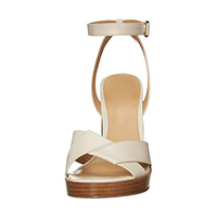 Chaussures en bois à motifs pour femmes, sandales à tête plate et boucle unique, rétro, talons hauts, 50 cm