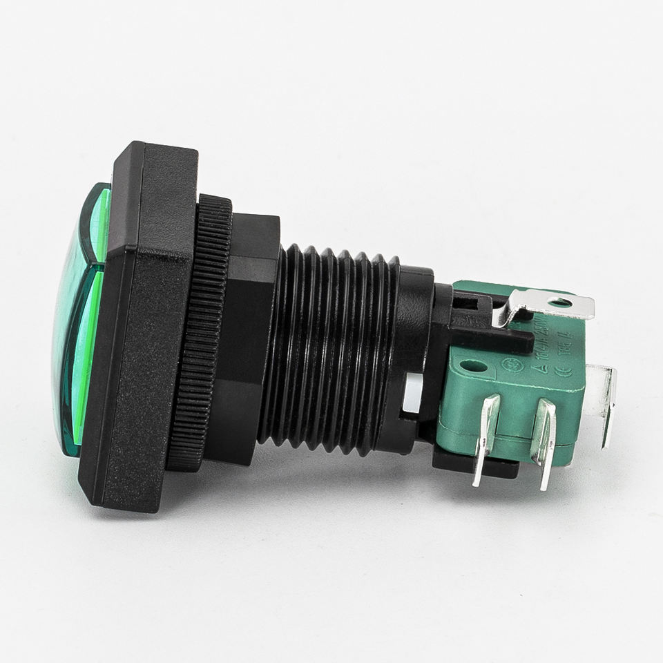 24MM Small Light Pushbutton Switch Square With Led Indicator Illuminated Arcade Push Button for Games